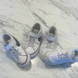 Nike Kids White and Black Sneakers Bundle
